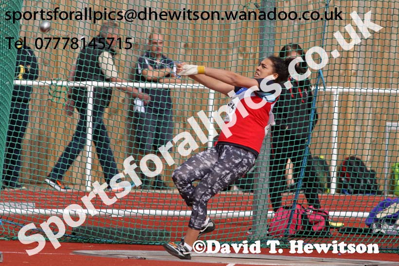 Womens under-17s hammer, Northern Under-13s, U-15s and 17s Championships. Photo: David T. Hewitson/Sports for All Pics